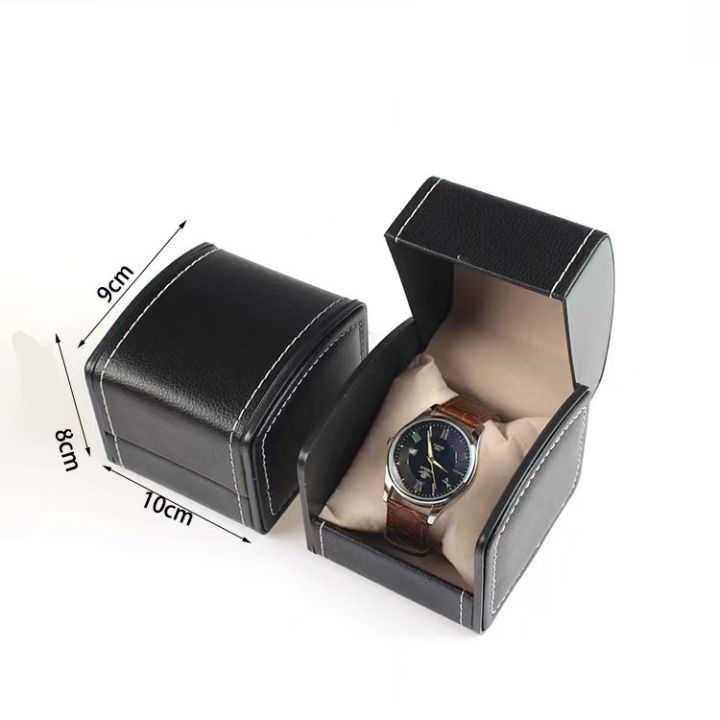 พร้อมส่ง-กล่องนาฬิกา-กล่องใส่นาฬิกา-กล่องของขวัญ-กล่องหนังpuนาฬิกา-กล่องเก็บนาฬิกาข้อมือ-กล่องใส่นาฬิกา-1-เรือน-กล่องใส่เครื่องประดับ
