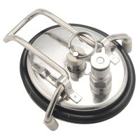 Replacement Stainless Steel Carbonation Keg Lid Home Brew Beer Making Tool with 0.5 Diffusion Stone and Beer Line