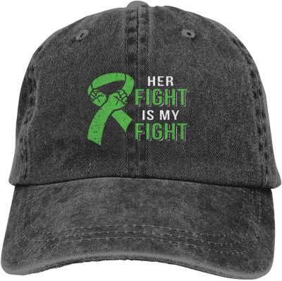 Her Fight is My Fight Multiple Sclerosis Awareness Cap Adult Adjustable Classic Washed Casquette Denim Hat for Outdoor