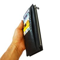 Long Style Wide Genuine Leather Card Wallet Fashion Candy Color Thick Zipper Card pack Case Business Bank Credit Card Holder Card Holders