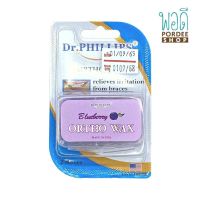 ขี้ผึ้งสำหรับคนจัดฟันแพ็คคู่ (กลิ่นบลูเบอร์รี) Blueberry ORTHO WAX Dr.PHILLIPS (2Boxes)