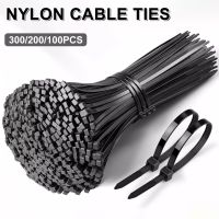 100/200/300pcs Nylon Cable Ties Self-locking Plastic Zip Loop Wire Wrap Reusable Wire and Cable Organizers Fastening Loop Ring Cable Management