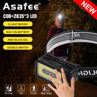 Asafee 400LM K352 Floodlight COB LED Super Bright Outdoor Camping Headlamp Built-in Battery Type-C Charging IPX4 Waterproof