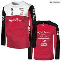 【ใหม่】 F1สูตรหนึ่ง Alfa Romeo แขนยาวเสื้อยืดวัสดุผ้าตาข่ายระดับไฮเอนด์ยุโรปขนาดแขนสั้นเครื่องแต่งกายด้านบน