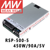 หมายถึงดี RSP-500-5 Meanwell 5VDC 90A 450W เอาท์พุทเดียวกับ PFC ฟังก์ชั่นแหล่งจ่ายไฟร้านค้าออนไลน์