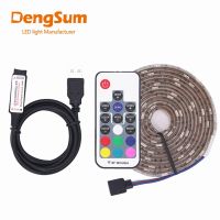 [DENGSUM]USB LED Strip lamp 2835SMD DC5V Flexible LED light Tape Ribbon 1M 2M 3M 4M 5M HDTV TV Desktop Screen Bias lighting