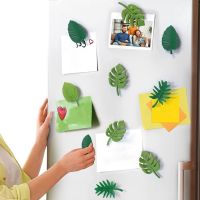 4Pcs/Pack Creative Green Turtle Leaf Fridge Magnet for Kitchen Message Board Refrigerator Magnet Sticker Gift Home Decoration