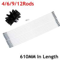 Nylon Brush With 46912Pcs Long Handle Flexible Rods For Chimney Fireplaces Inner Wall Cleaning Brush House Cleaner Tool