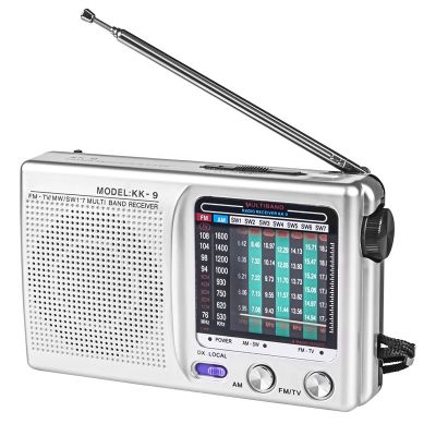 AM/FM/SW Portable Radio Operated for Indoor, Outdoor & Emergency Use Radio with Speaker & Headphone Jack