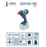 BOSCH ไขควง1/4-บล๊อก1/2ไร้สาย รุ่น GDX18V-180 ไม่รวมแบต ไม่รวมแท่นชาร์จ เครื่องมือช่าง รับประกัน