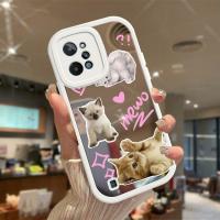 เคสสำหรับ Realme C31พื้นผิวกระจกแมวน่ารักฝาหลัง2023โทรศัพท์กันกระแทกคลุมทั้งหมดปลอกซิลิโคนรูปแบบใหม่ฝาครอบป้องกันกล้อง