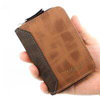 Mens Card Holder Wallet Brown/coffee/black Zipper 11 Slots Bank/ID/credit Card Holder Case Male Money Bag PU Leather Cardholder Card Holders