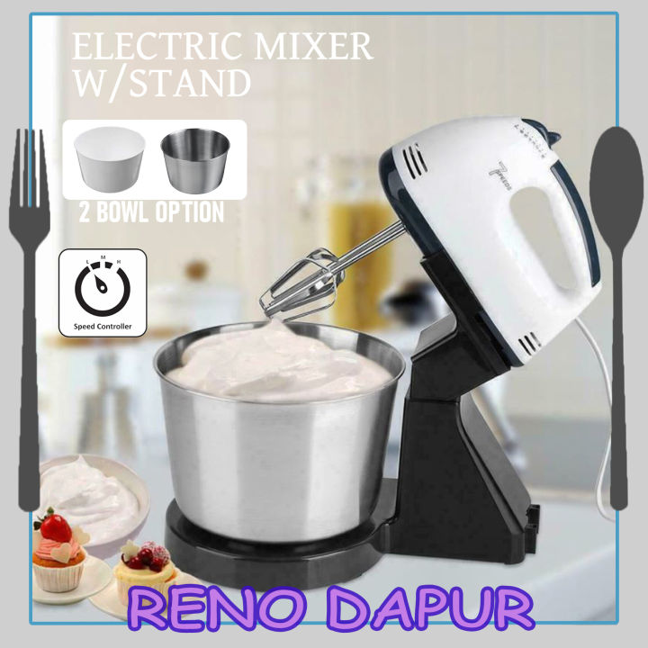 7 Speed Electric Egg Beater Dough Cakes Bread Egg Stand Mixer Hand Ble