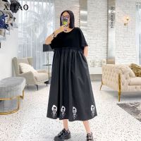 XITAO Dress Vintage Short Sleeve Women Printing French Dress