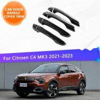 Haywood1 Citroen C4 MK3 2021 2022 2023 Car Door Handle Cover Trim Sticker Styling Rustproof Protector Exterior Parts Accessories