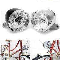 （ใหม่）ล้อหน้าจักรยาน VintageBikeMental3LEDHeadlight ย้อนยุค