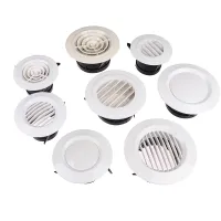 1PC Adjustable Air Ventilation Cover Round Ducting Ceiling Wall Hole Air Vent Grille Louver Kitchen Bath Air Outlet Fresh System Exhaust Fans