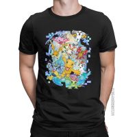 Digimon Adventure Agumon Mens T Shirts Amazing Tee Shirt Classic Short Sleeve Crew Neck T-Shirt Pure Cotton Adult Tops