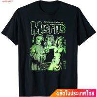 sgdfgh452 2023 การส่งเสริม กะโหลก ปีศาจ กลัว คอกลม Mens Misfits The Shocking Return T-Shirt แฟชั่น ผ้าฝ้ายแท้ เสื้อยืด  65JD