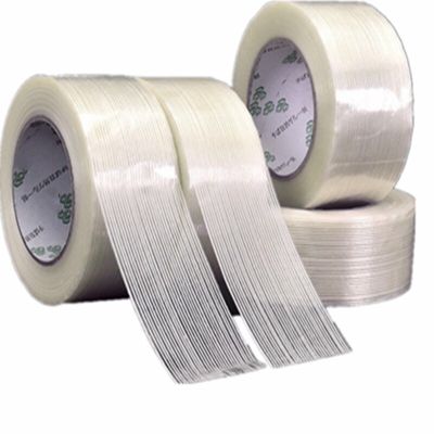 50M fiber tape strong glass fiber tape high temperature resistant non-marking Industrial Strapping Packaging Fixed Seal tape Adhesives  Tape