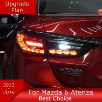 ไฟรถยนต์สำหรับ Mazda 6 2013-2018 Atenza Mazda6 LED อัพเกรดชุดไฟท้ายอัตโนมัติออกแบบเกล็ดมังกรหลอดไฟแบบไดนามิกอุปกรณ์เสริม Dunzheng9084295