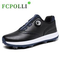 2023 Hot Sale Golf Training for Mens Plus Size 47 Walking Shoes Men Leather Black White Golf Shoes Spikes Non-Slip Gym Sneakers