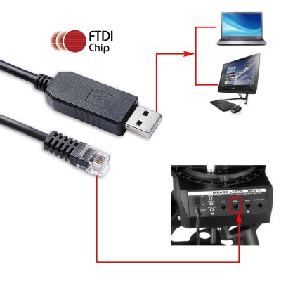 【ขาย】 FTDI USB RS232 Serial To RJ11 6P4C คอนโซลสำหรับ Meade LX200GPS RS232พอร์ต PC Link สายสื่อสาร