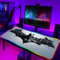 【jw】❏✐☞  Batmans Rgb Computer 900x400 Mousepad Backlit Desk Lock Accessories Led Speed Mausepad