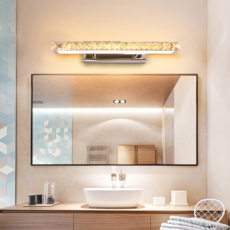 Bathroom Crystal Vanity Lighting LED Cabinet Mirror Wall Lamp Makeup Wall Lights 