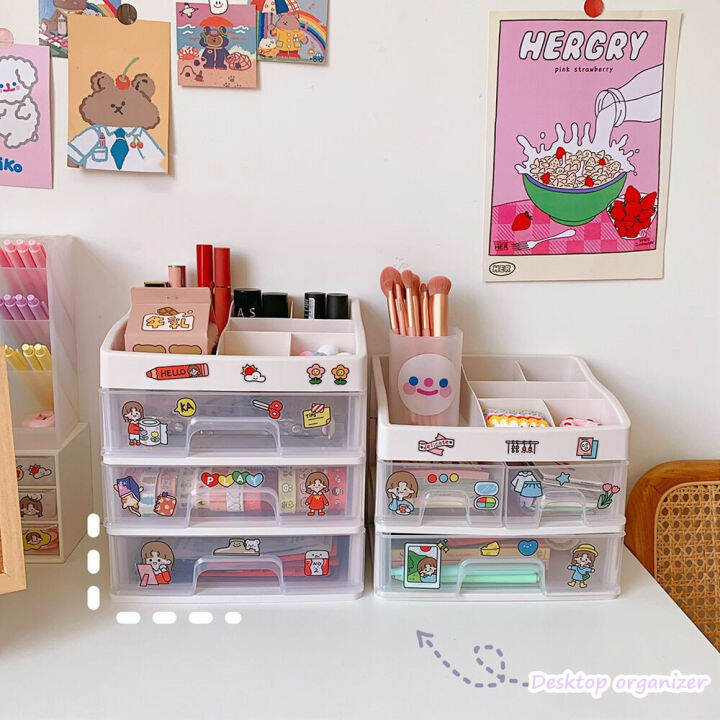 minkys-kawaii-large-capacity-transparent-drawer-type-desktop-organizer-desk-storage-box-pen-holder-school-office-stationery