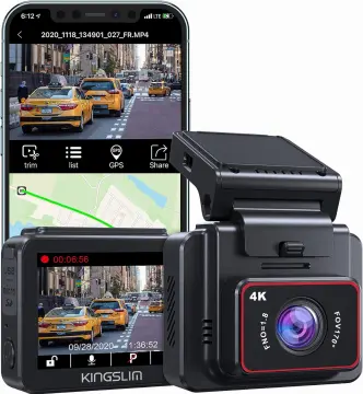 Kingslim D6 4K Triple Dashcam avec Wi-FI GPS, 2K+2K+1080P Dash Cam