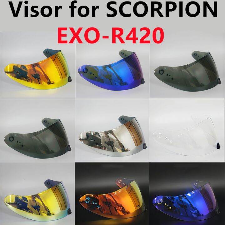 Replacement Face Shield Visor For Scorpion EXO-R420 Helmet - Tinted, Anti-Scratch