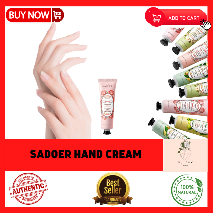 💋100 ORIGINAL SADOER Hand Moisturizing Cream 30g, Cream Skin Care