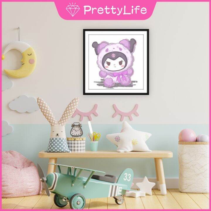 พร้อมส่ง-sanrio-diamond-painting-set-1-diamond-painting-crystal-cross-stitch-diamond-painting-diy-art-5d-home-decoration-size-30x30-cm