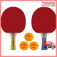 Set of 2 TTR 100 3* All-Round Table Tennis Bats and 3 TTB 100* 40+ Balls Orange