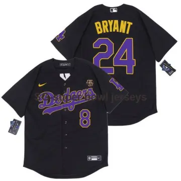 Los Angeles Dodgers Kobe Bryant Men's Baseball Style Black Jersey