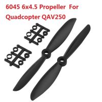 2ชิ้นอุปกรณ์5030 5045 6030 6045 8045 6X4.5สีดำใบพัด CW CCW สำหรับ QAV250 Quadcopter