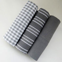 3Pcsset Cotton Classic Table Napkins Kitchen Waffle Pattern Tea Towels Absorbent Dish Cleaning Cloth 45x60cm