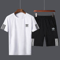 Adidas เสื้อแจ็กเก็ตสูทกีฬาลำลองของผู้ชาย,กางเกงบางระบายอากาศได้ดีสองชิ้น