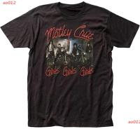 BTS ผ้าฝ้ายฤดูร้อนสบาย ๆ เสื้อยืดกีฬา Impact Motley Crue Girls Girls Girls Shirt Black New Popular T-shirts