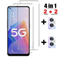 {digital pendant} 4 In1กระจกนิรภัยสำหรับ Oppo A74 A54 A94 A53 A33 A73 A93ฟิล์มเลนส์กล้องถ่ายรูป4G 5G A5 A9 A52 A72 A76 A15S A16K A96Screen Protectors