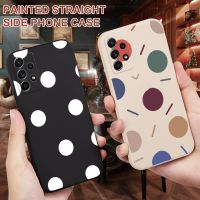 [On1ine 3C Digital} แฟชั่น Polka Dots สำหรับ Samsung Galaxy A53 A33 A73 A52 A52S A72 A32 A22 A51 A71 A13 4G 5G ซิลิโคนกลับปก