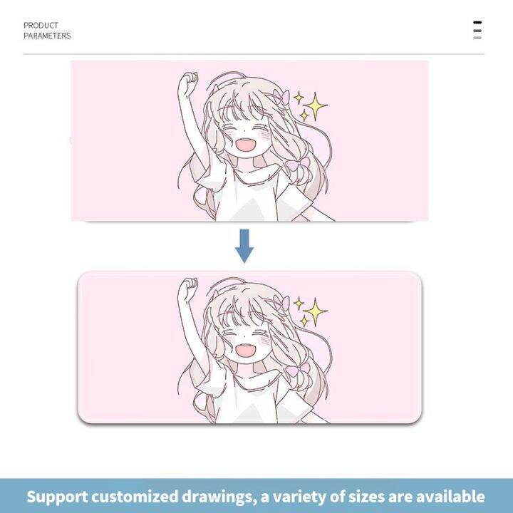 large-cute-girl-mouse-pad-kawaii-girl-waterproof-desktop-oil-proof-non-slip-desk-anime-pink-mousepad-laptop-notebook-desk-mat