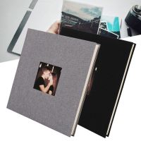 20 Sheets DIY Scrapbook Albums Linen Cover Self-adhesive Picture Album Wedding/Baby Photo Albums Scrapbook Handmade Sticky Type  Photo Albums