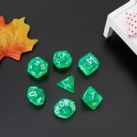 X5QF 7Pcs Clear Polyhedral Game Dice For Dragon Pathfinder D20 D12 2xD10 D8 D6 D4