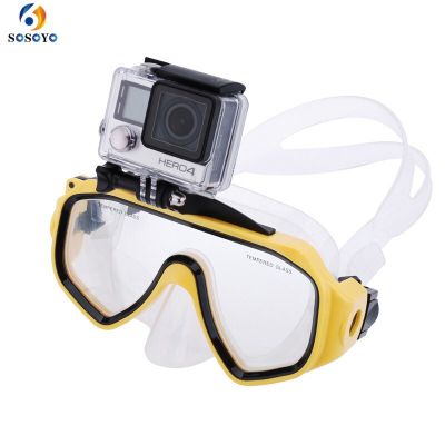 แว่นตาดำน้ำหน้ากากดำน้ำกันน้ำหน้ากากดำน้ำมืออาชีพแว่นตาการว่ายน้ำโดยใช้สน็อคเกิลสำหรับ Gopro Hero 5 4 3 2