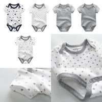 เสื้อผ้าเด็ก Onesies 10ชิ้น + หมวกผ้าฝ้ายน่ารักสําหรับเด็กช่วงอายุ 0-6เดือน