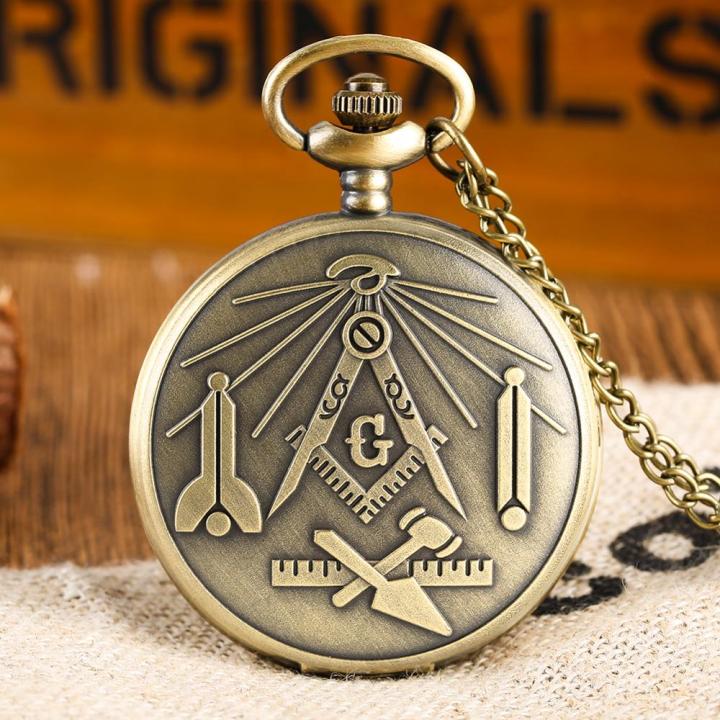 freemason-g-dial-โครเมี่ยมสแควร์และเข็มทิศจี้สร้อยคอช่างก่ออิฐมอญควอตซ์นาฬิกาพกของขวัญที่ดีที่สุดสำหรับ-freemason