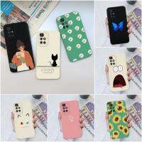 เคสสำหรับ Xiaomi Redmi 10 4G 5G เคสแบบนิ่มที่เป็นซิลิโคนเหลวปกป้องกล้อง TPU ดอกทานตะวันดอกเดซี่ป้ายแฟชั่นฝาครอบโทรศัพท์สำหรับ Redmi10กันชน Fundas Coques 2022