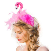 Cartoon Headwear For Parties Flamingo Hair Accessories Decorative Hair Accessories Flamingo-themed Hair Hoops Cartoon Flamingo Headband